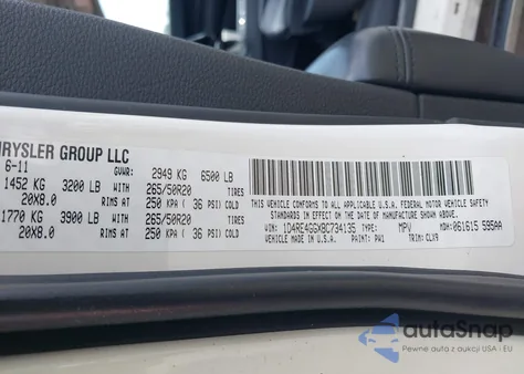 2011 Dodge Durango Crew from USA, damaged, VIN 1D4RE4GGXBC734135